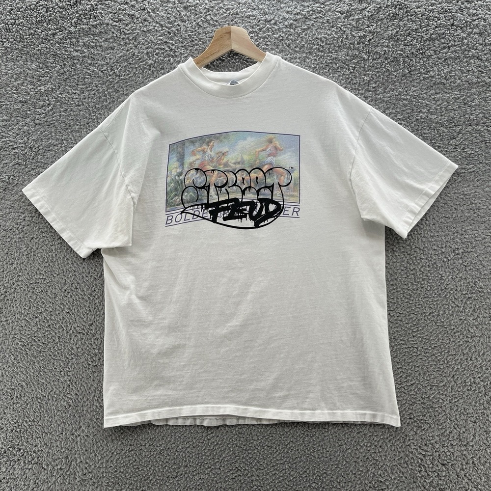 VTG 1995 Bolder Boulder Shirt Men Large Hanes Beefy Single Stitch USA Custom Run
